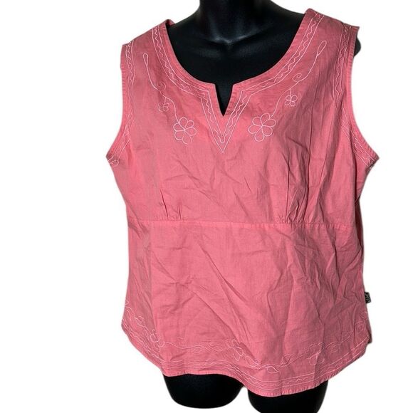 Kuhl women’s sleeveless embroidered boho v neck tank cotton xl - Picture 1 of 5